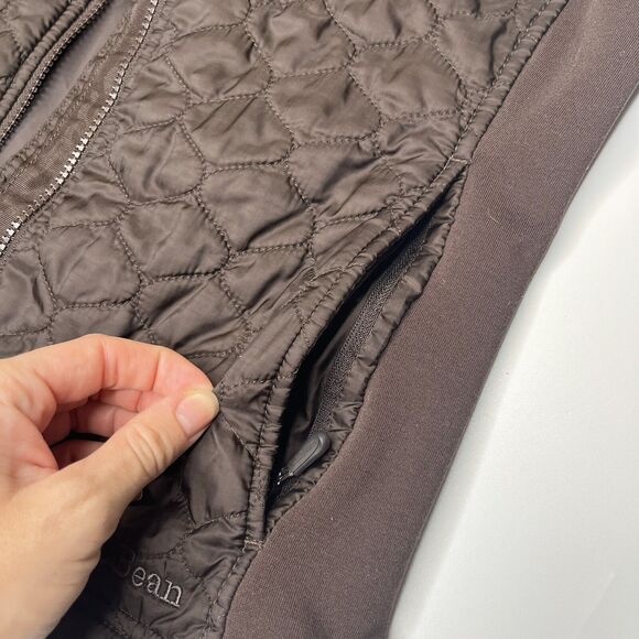L.L. Bean Brown Quilted Side Stretch Vest Medium - Picture 4 of 7